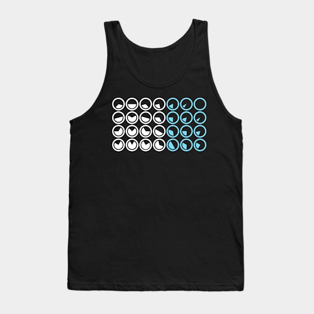 Light Blue Radar Circles Tank Top by MOULE